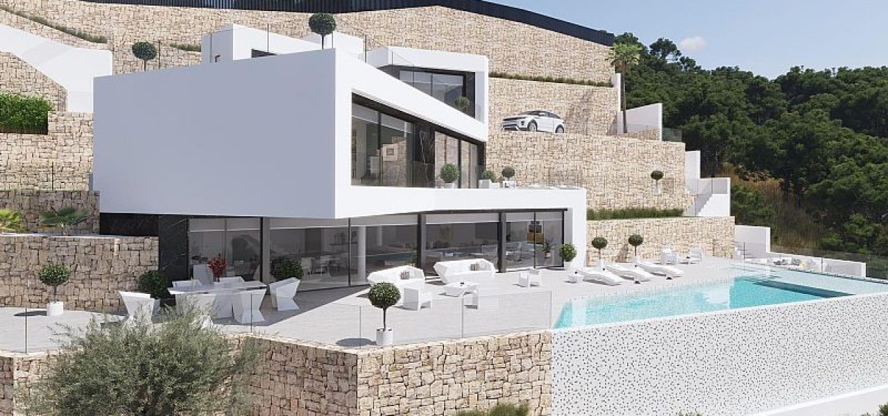 infinity pool new built villa