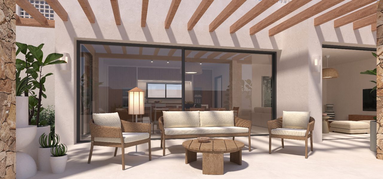 buiten terras luxe villa