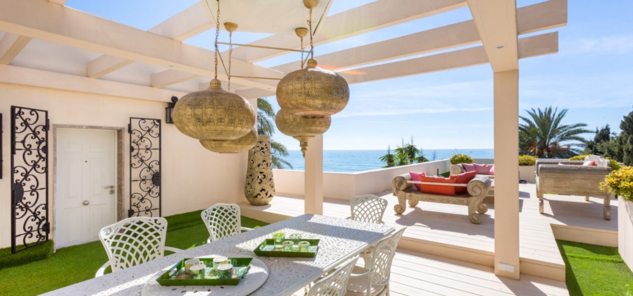 lovely outside terras villa moraira