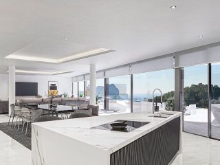 luxury open kitchen villa benissa alicante