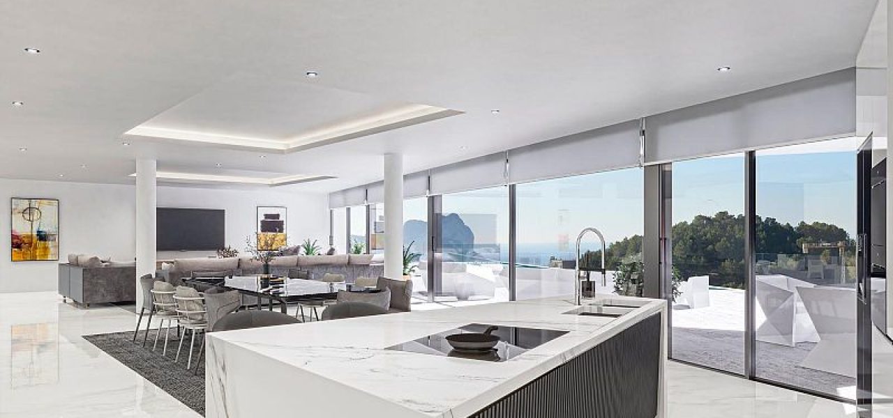 luxury open kitchen villa benissa alicante