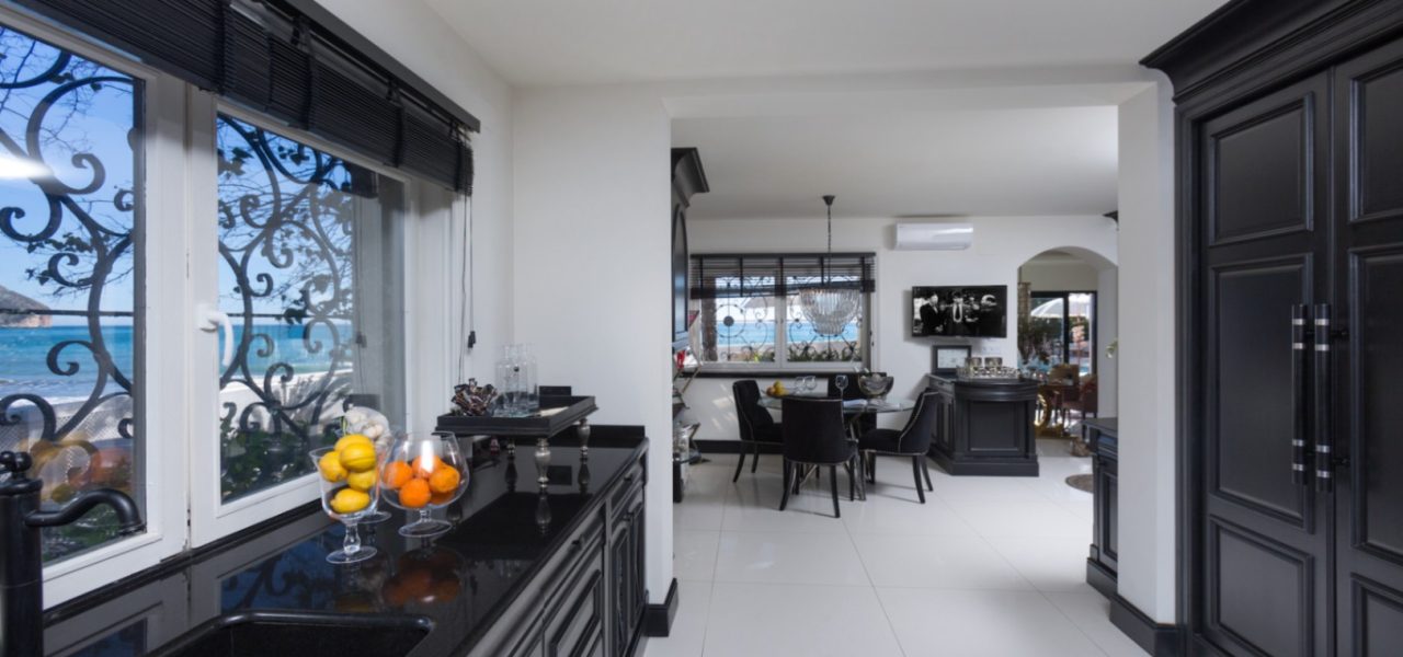 luxury open style kitchen in moraira